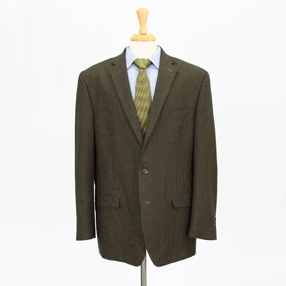 Chaps 46L Brown HT 2-Button Sport Coat Blazer Jacket B538